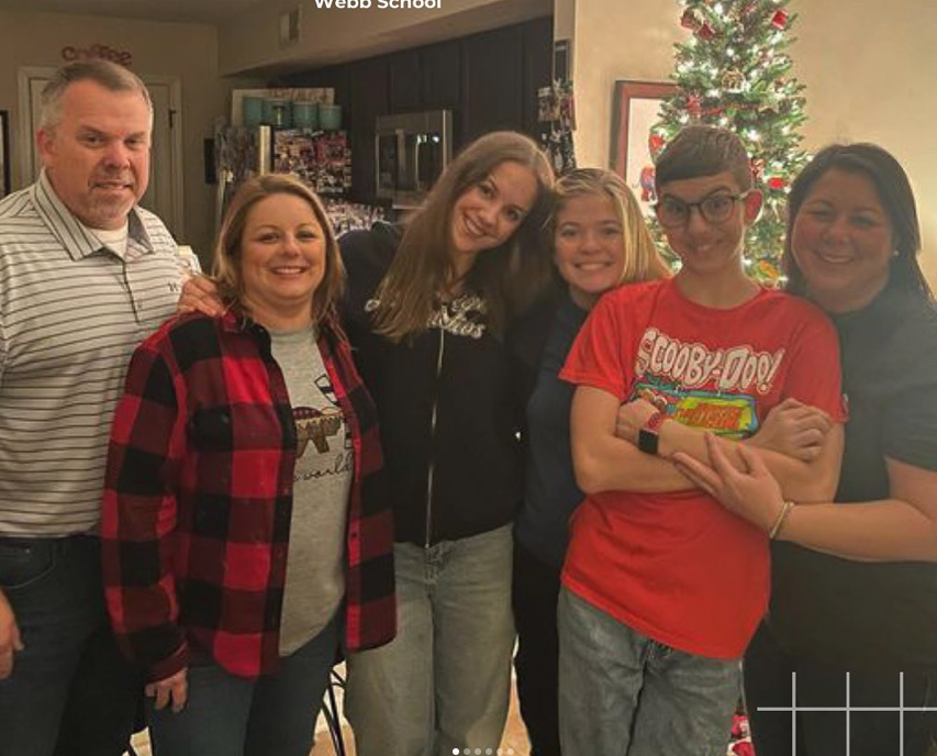 an international student on scholarship through ASSIST with their host family over the holiday season.
